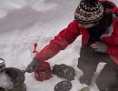cooking in the snow