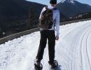 snowshoeing for a picnic lunch